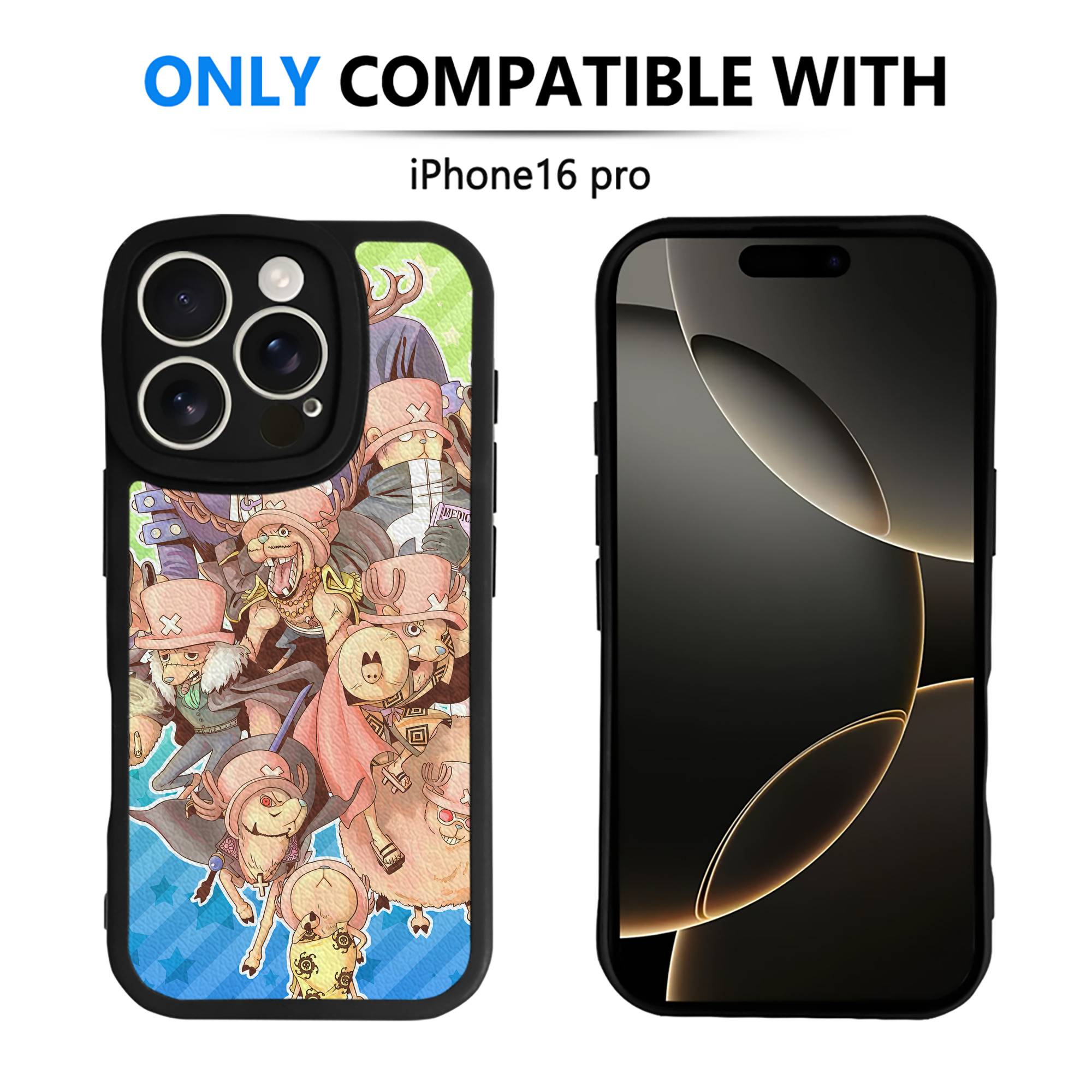 （画像用） ワンピース ONE PIECE 【iPhone 16シリーズ対応】シリコンスマホケース（レザー調） 材質：シリコン